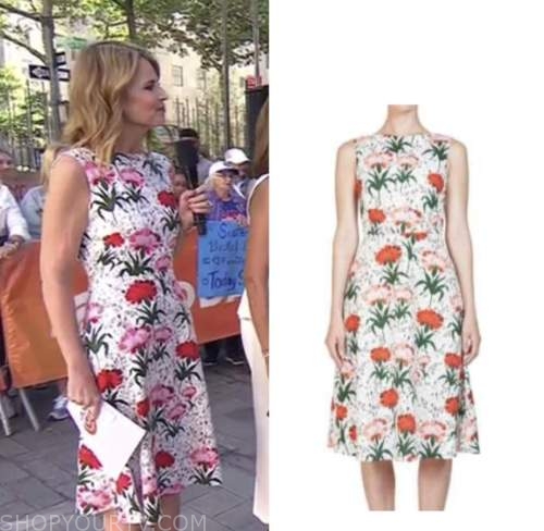 the today show, savannah guthrie, floral dress