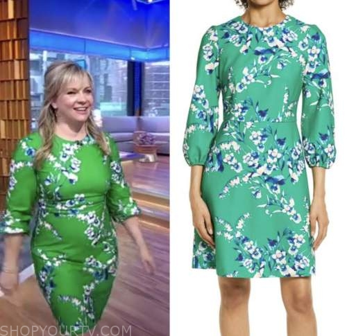 melissa joan hart, good morning america, gma3, green floral dress