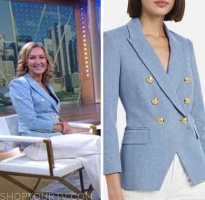 Good Morning America: June 2022 Lara Spencer's Blue Double Breasted ...