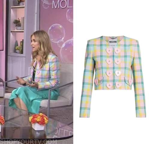 the today show, jenny mollen, plaid heart jacket