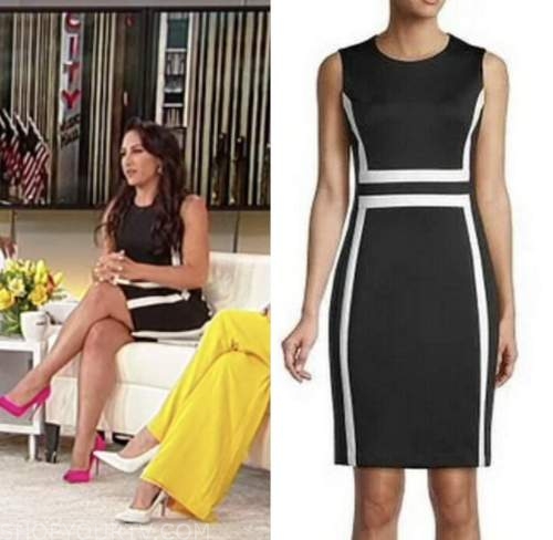 black and white dress, outnumbered, emily compagno