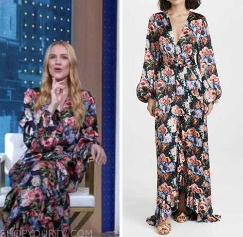 evan rachel wood, good morning america, floral maxi dress