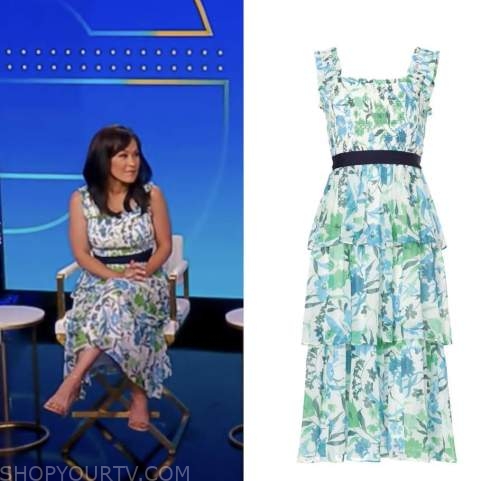 eva pilgrim, floral midi dress, good morning america