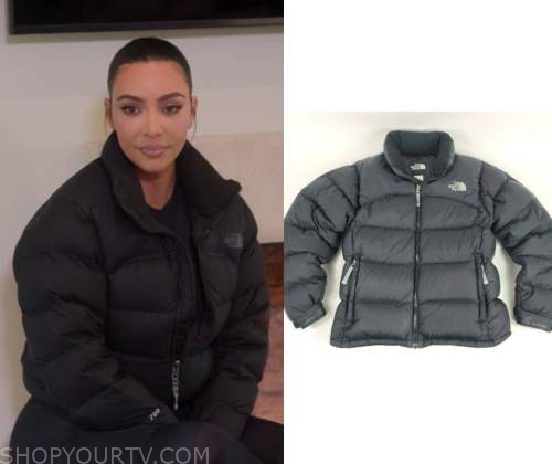 The Kardashians: Season 1 Episode 8 Kim's Black Puffer Jacket | Shop ...