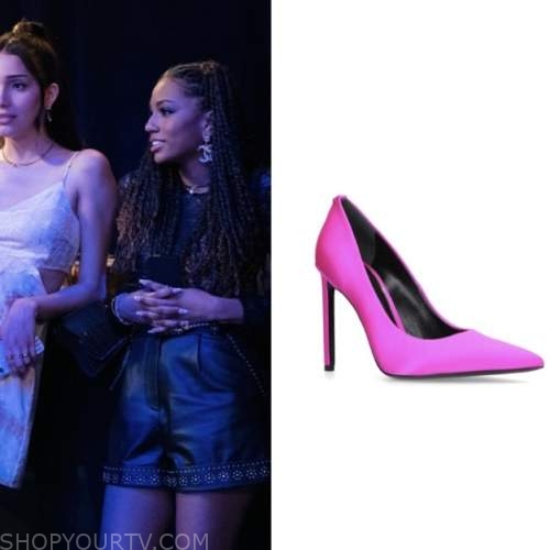 Gossip Girl Reboot: Season 1 Episode 4 Monet's Pink satin heels ...