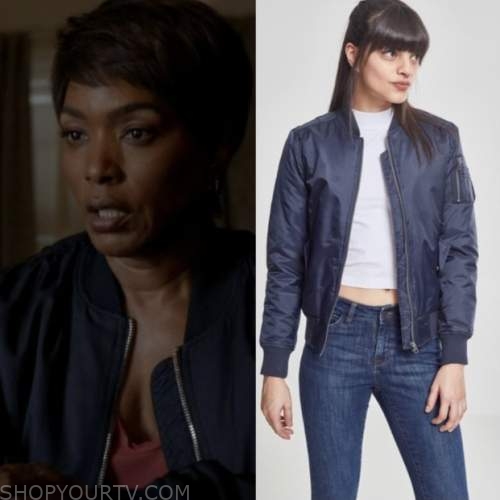 American Horror Story: Season 6 Episode 3 Monet's Navy bomber jacket ...