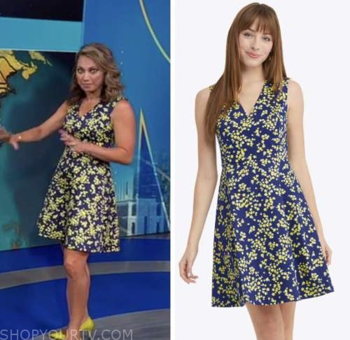 ginger zee, floral dress, good morning america