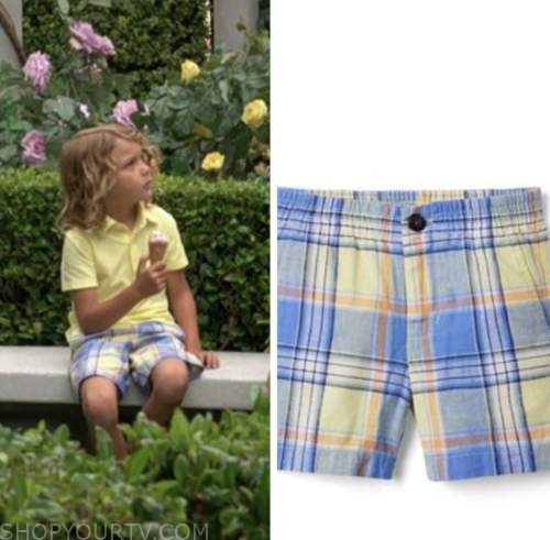 kellen enriquez, harrison locke, the young and the restless, plaid linen shorts