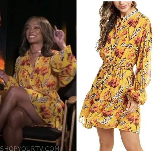 Extra: July 2022 Rachel Lindsay's Yellow Floral Dress | Shop Your TV