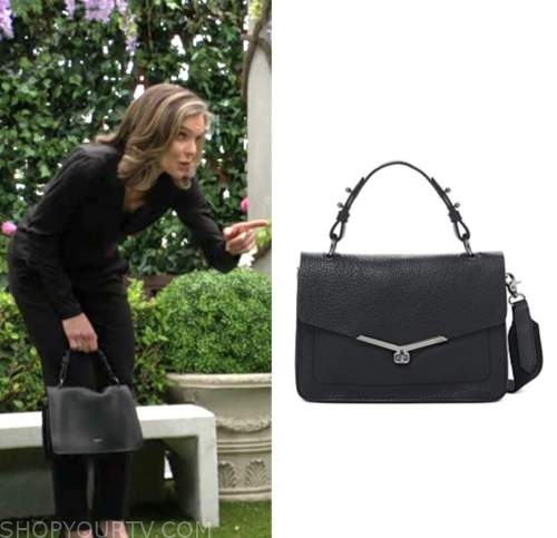 susan walters, diane jenkins, black satchel bag, the young and the restless