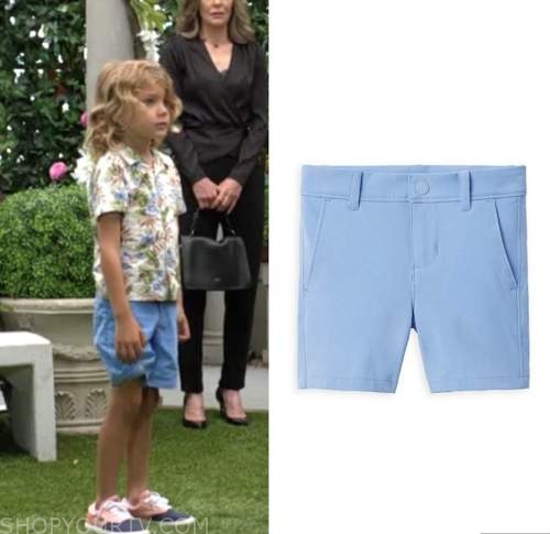 harrison locke abbott, kellen enriquez, blue shorts, the young and the restless