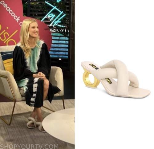 heather morris, E! news, daily pop, puffy slide sandals