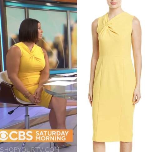 cbs mornings, yellow dress, dana jacobson