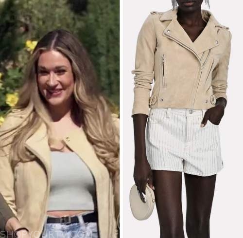 The Bachelorette: Season 19 Episode 2 Rachel Recchia's Beige Suede Moto ...