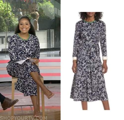 The Today Show: July 2022 Sheinelle Jones's Floral Cropped Jumpsuit ...