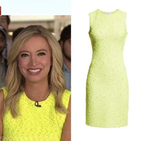 Outnumbered: July 2022 Kayleigh McEnany's Lime Yellow Tweed Sheath ...