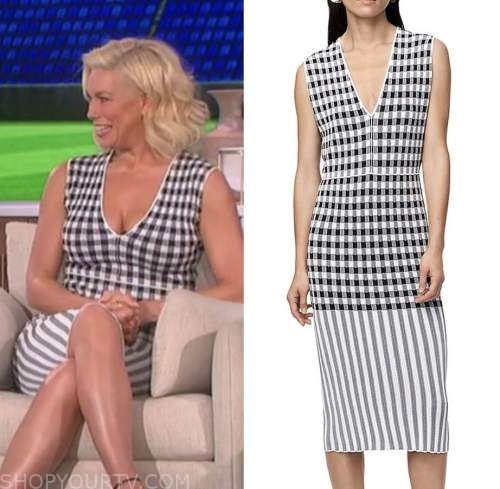 hannah waddingham, the talk, gingham dress