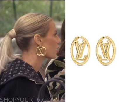 Louis Vuitton Nanogram Hoop Earrings worn by Dorit Kemsley as seen