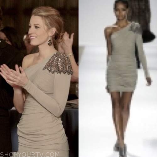 Gossip Girl: Season 3 Episode 20 Serena's Glitter one sleeve dress