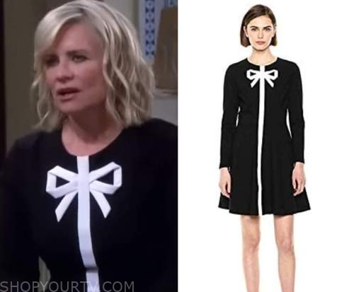 Days Of Our Lives: July 2022 Kayla's Black & White Bow Front Dress ...