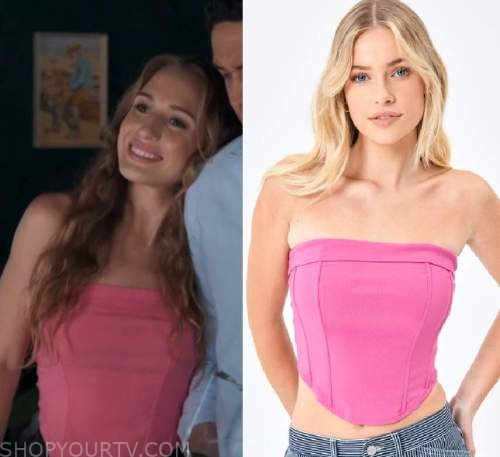 Home and Away: July 2022 Pink Strapless Corset Top