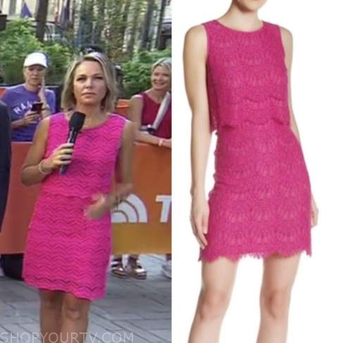 dylan dreyer, hot pink lace dress, birthday dress, the today show