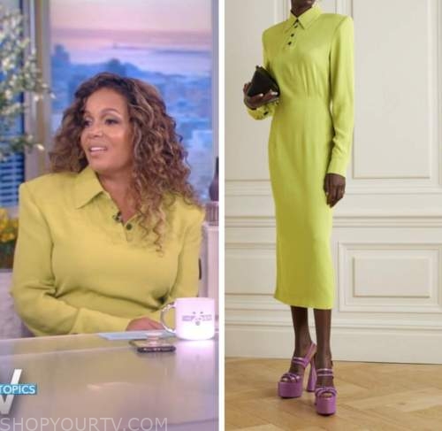 the view, sunny hostin, lime green midi dress