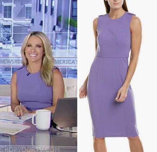 america's newsroom, purple sheath dress, dana perino