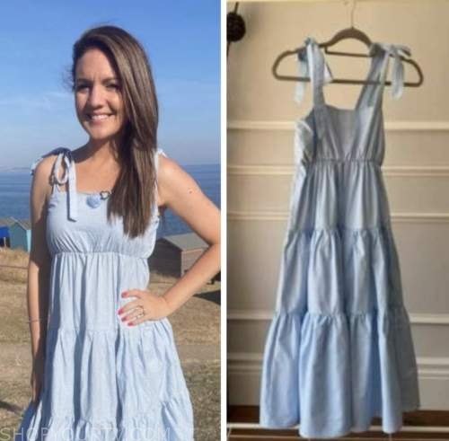 good morning britain, blue midi dress, laura tobin