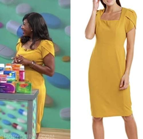 good morning america, gma3, yellow sheath dress, dr. christina madison