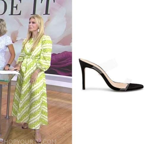 the today show, jill martin, black clear sandals heels