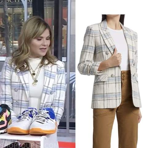 The Today Show: August 2022 Jenna Bush Hager's Blue and White Plaid ...