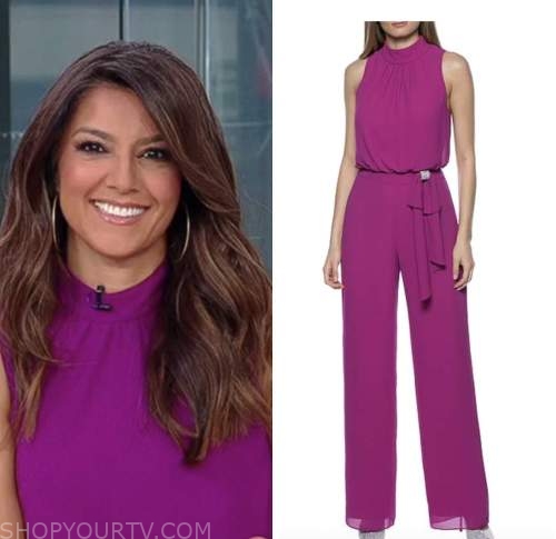 rachel campos duffy, outnumbered, purple jumpsuit