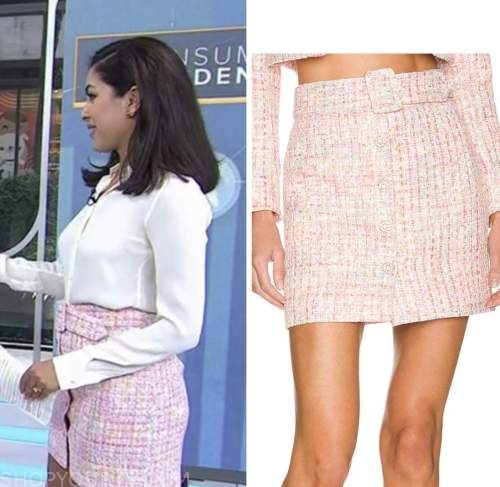 seema mody, the today show, pink tweed skirt