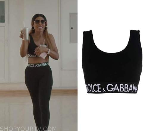 Dolce & Gabbana Logo Trim Sports Bras - Green