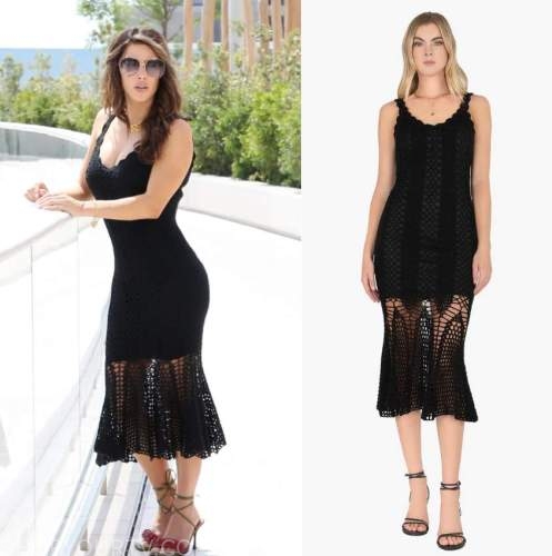 Kaya Crochet Midi Dress in Black Beauty – Furkat & Robbie