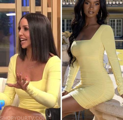 E! News, daily pop, yellow dress, scheana shay