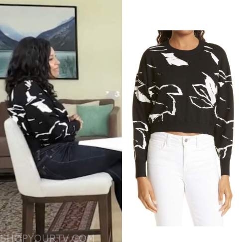 sheinelle jones, the today show, black and white sweater