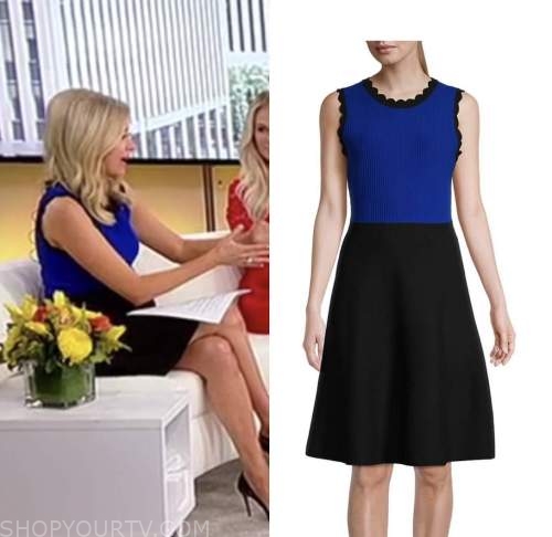 kayleigh mcenany, outnumbered, colorblock knit scallop dress