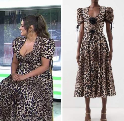 the today show, ashley graham, leopard midi dress