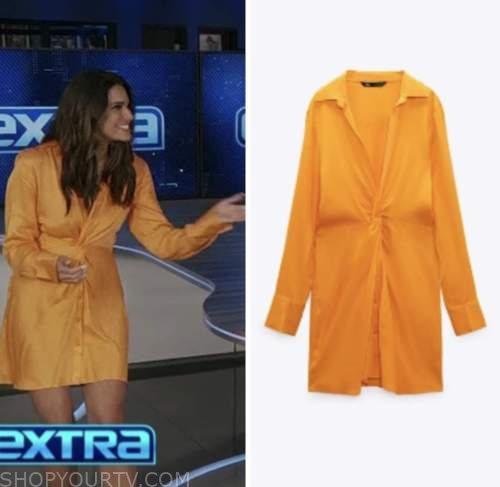 orange twist dress, extra, jennifer lahmers