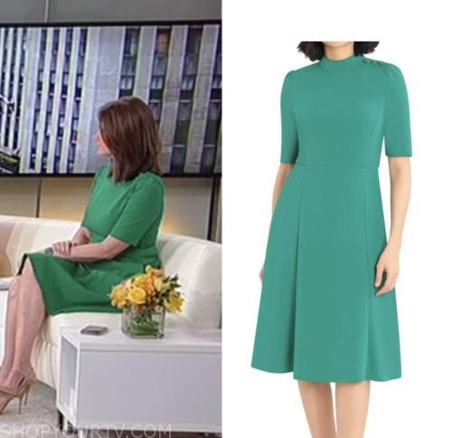 jessica tarlov, outnumbered, green mock neck dress