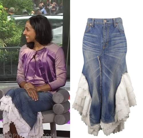 The Today Show: September 2022 Chioma Nnadi's Denim Eyelet Skirt ...