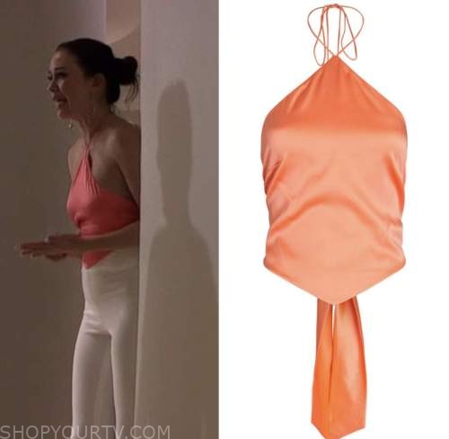 the bachelorette, coral orange halter top, gabby windy