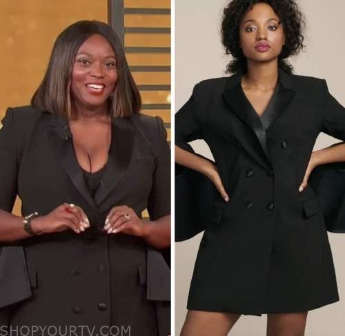 Melissa chataigne, access Hollywood, black blazer dress