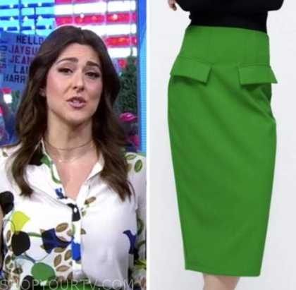 Good Morning America: September 2022 Erielle Reshef's Green Flap Pocket ...