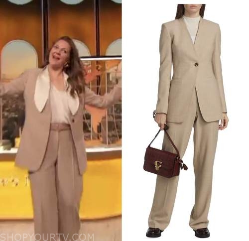 Drew Barrymore Show: September 2022 Drew Barrymore's Beige Blazer and ...