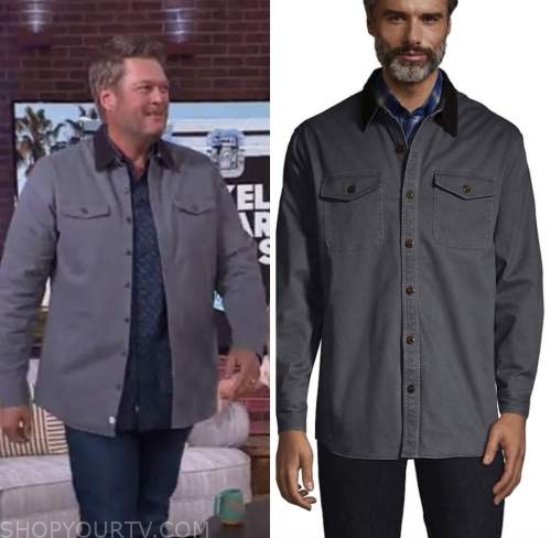 KELLY CLARKSON show, grey jacket, Blake Shelton