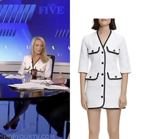 the five, dana perino, white tweed dress