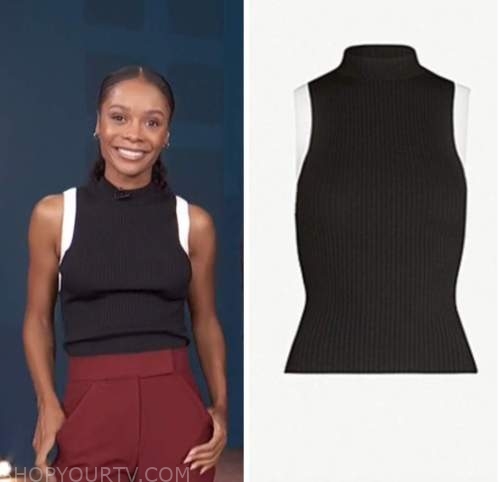 Access Hollywood: September 2022 Zuri Hall's Black and White Ribbed ...